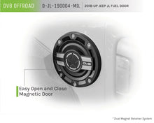 Load image into Gallery viewer, DV8 Offroad 2018+ Jeep JL Aluminum Fuel Door for 20-Pres Wrangler - Additional View 6