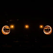 Load image into Gallery viewer, DV8 Offroad 2018+ Jeep JL Grill Amber Marker Lights - Main Product View