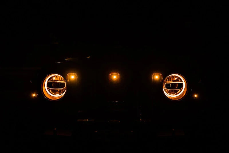 DV8 Offroad 2018+ Jeep JL Grill Amber Marker Lights - Main Product View