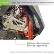 Load image into Gallery viewer, DV8 Offroad 2018+ Jeep JL / JT Engine Bay Compressor Mount - Additional View 8