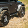 Load image into Gallery viewer, DV8 Offroad 2018+ Jeep Wrangler JL 2-Door Bolt-On OE Plus Side Steps - Side View