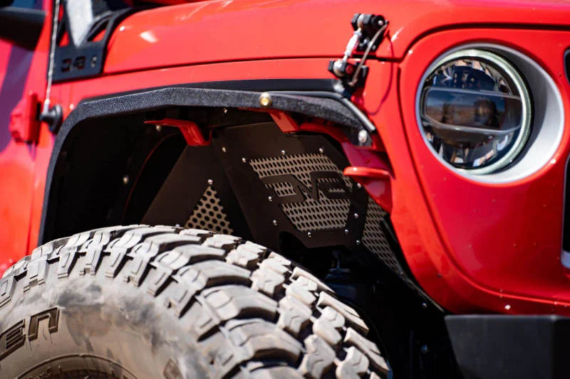 DV8 Offroad 2018+ Jeep Wrangler JL Front Inner Fenders - Black - Additional View 10