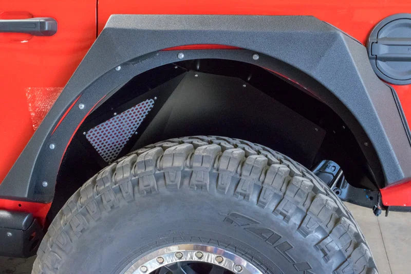 DV8 Offroad 2018+ Jeep Wrangler JL Rear Inner Fenders - Black - Side View