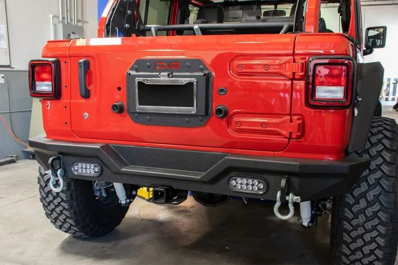 DV8 Offroad 2018+ Jeep Wrangler JL Spare Tire Delete Kit - Installation View