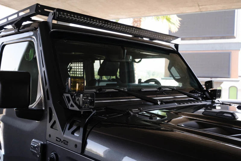 DV8 Offroad 2018+ Jeep Wrangler JLO A Pillar Dual Light Pod Mounts - Additional View 5