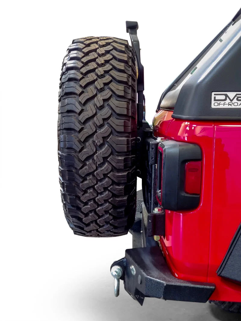 DV8 Offroad 2018+ Jeep Wrangler Tire Carrier - Installation View