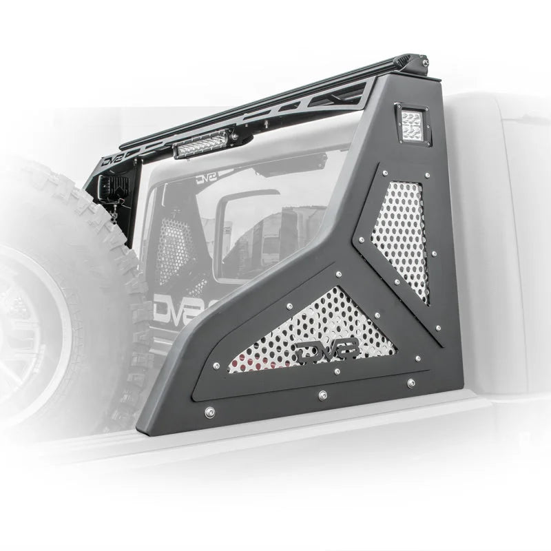 DV8 Offroad 2019+ Jeep Gladiator Bolt On Chase Rack - Side View