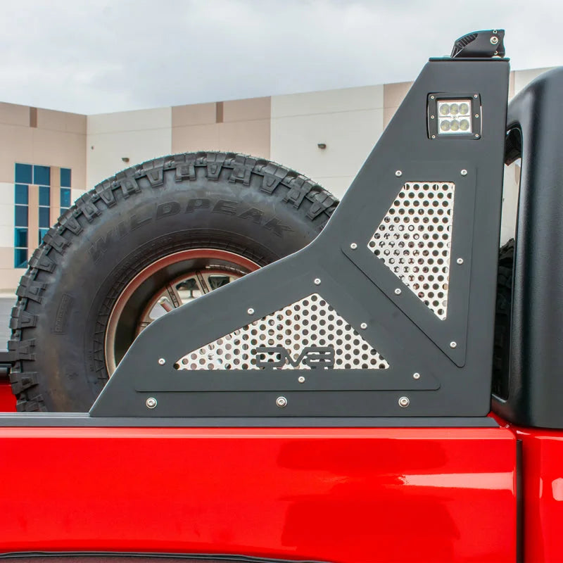 DV8 Offroad 2019+ Jeep Gladiator Bolt On Chase Rack - Installation View