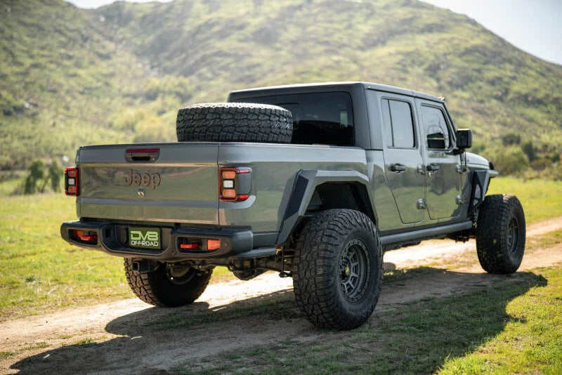 DV8 Offroad 2020+ Jeep Gladiator JT Adjustable In-Bed Tire Carrier - Additional View 5