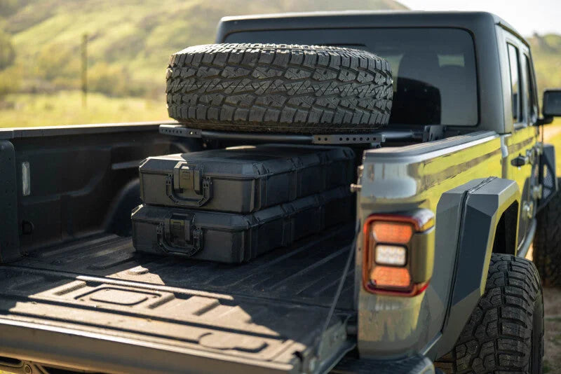 DV8 Offroad 2020+ Jeep Gladiator JT Adjustable In-Bed Tire Carrier - Additional View 6