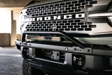 Load image into Gallery viewer, DV8 Offroad 2021-2022 Ford Bronco (Not For Factory Plastic Bumper) Factory Bumper Bull Bar - Black - Back View