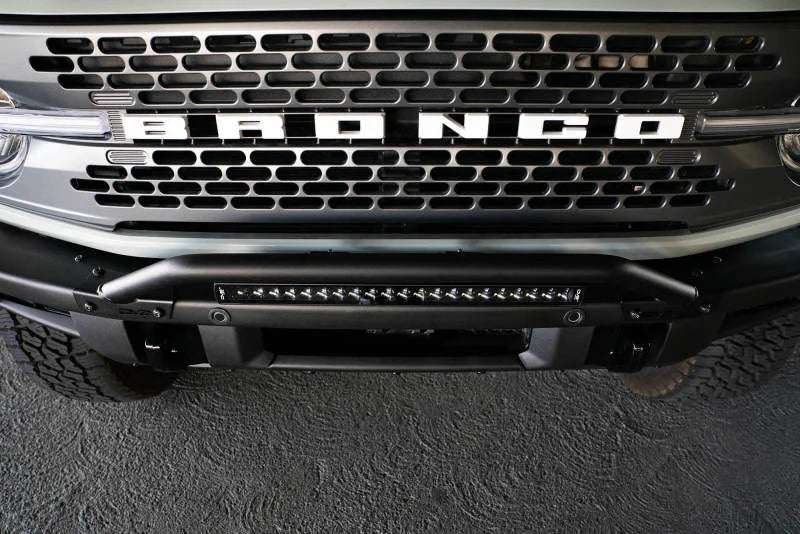 DV8 Offroad 2021-2022 Ford Bronco (Not For Factory Plastic Bumper) Factory Bumper Bull Bar - Black - Additional View 7