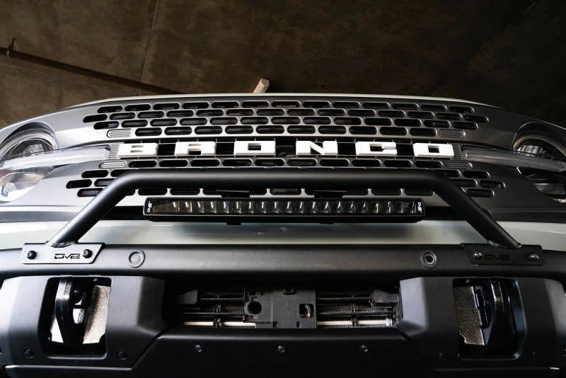 DV8 Offroad 2021-2022 Ford Bronco (Not For Factory Plastic Bumper) Factory Bumper Bull Bar - Black - Additional View 8
