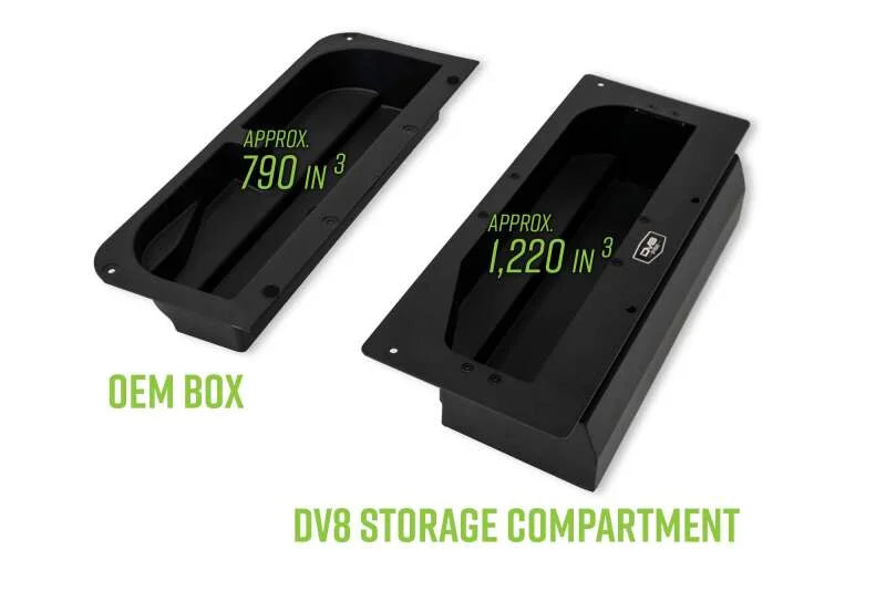 DV8 Offroad 2021-2024 Ford Bronco Storage Compartment - Installation View