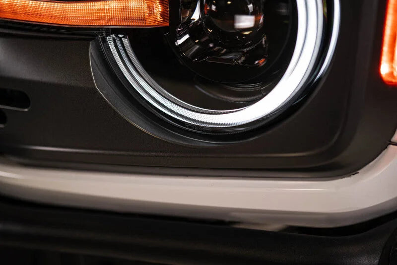 DV8 Offroad 2021-2025 Ford Bronco Black Headlights - Installation View