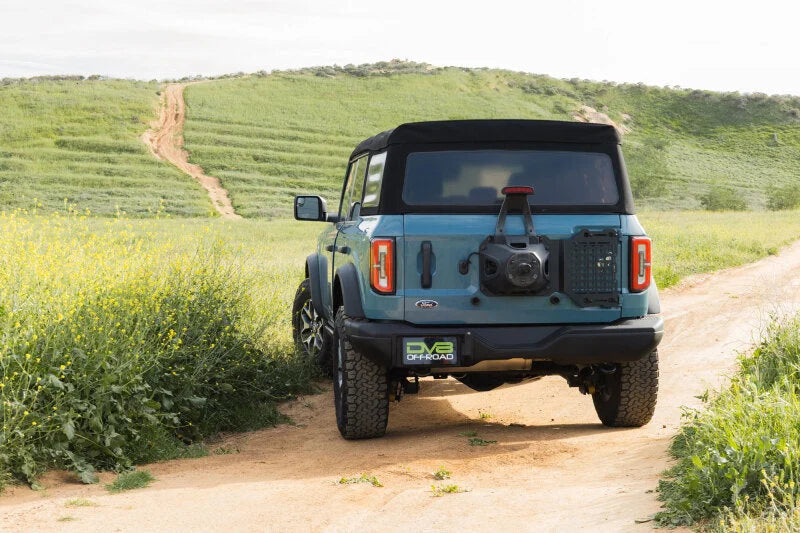 DV8 Offroad 2021-2025 Ford Bronco Tailgate Reinforcement Molle Panel - Side View