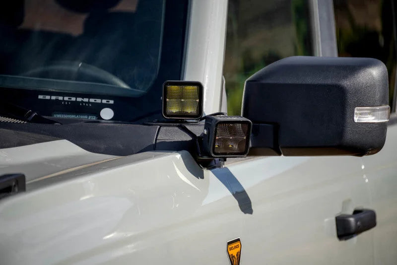 DV8 Offroad 2021 Ford Bronco A Pillar Dual Light Pod Drop Mounts - Additional View 15
