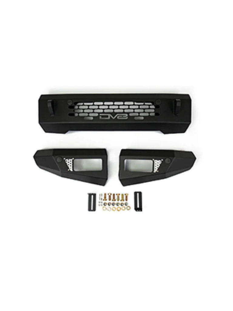 DV8 Offroad 2021+ Ford Bronco Bumper- Accommodates 20in Dual Row Light Bar & (4) 3in Pod Light Mount - Additional View 6
