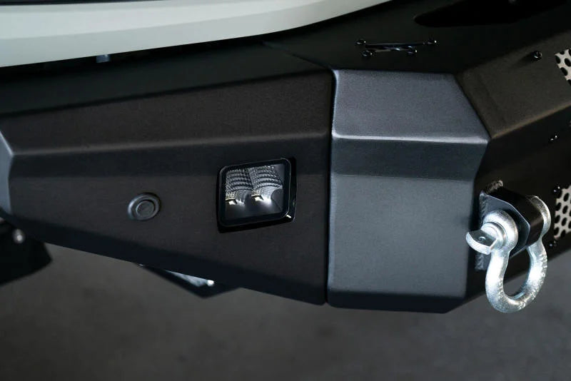 DV8 Offroad 2021+ Ford Bronco Front Bumper Winch Capable w/ Optional Bull Bar/Aux Light Opening - Detail View