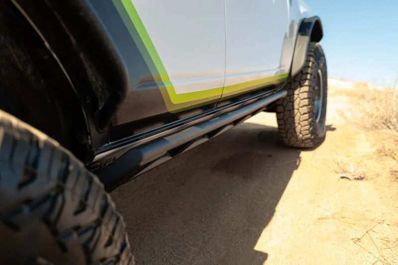 DV8 Offroad 2021+ Ford Bronco (excl. 2-Door/Raptor) FS-15 4-Door Rock Sliders V2 - Side View