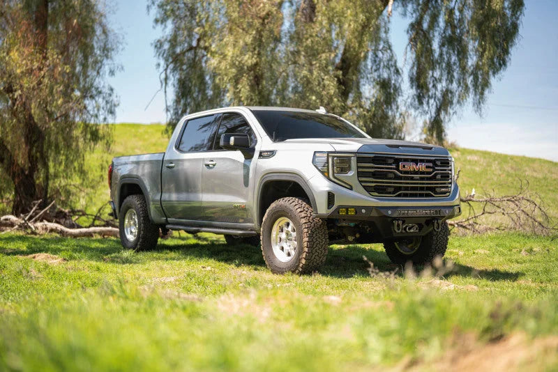 DV8 Offroad 2022+ GMC Sierra 1500 (Excl. AT4X & Diesel Models) Offroad Spec Series Front Bumper - Side View