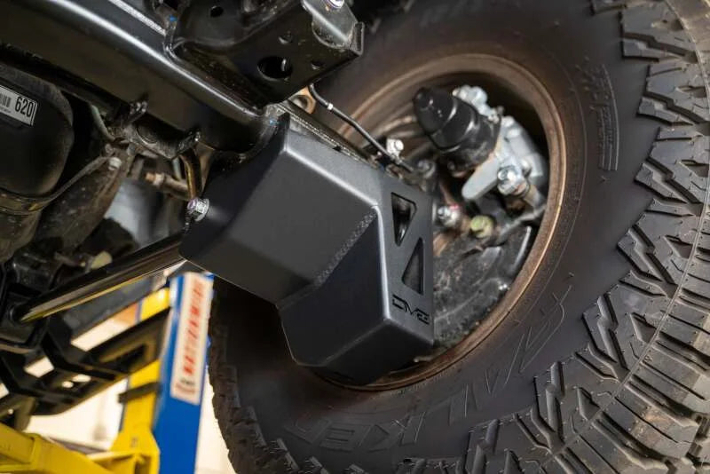 DV8 Offroad 2024 Toyota Tacoma Rear Shock & Link Skid Plates - Back View