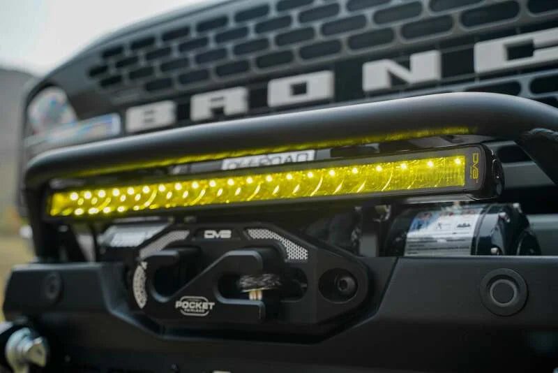 DV8 Offroad 20In Elite Series Amber LED Light Bar - Single Row - Installation View