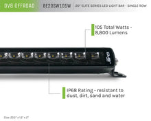 Load image into Gallery viewer, DV8 Offroad 20in Elite Series Light Bar 105W LED - Single Row - Additional View 6