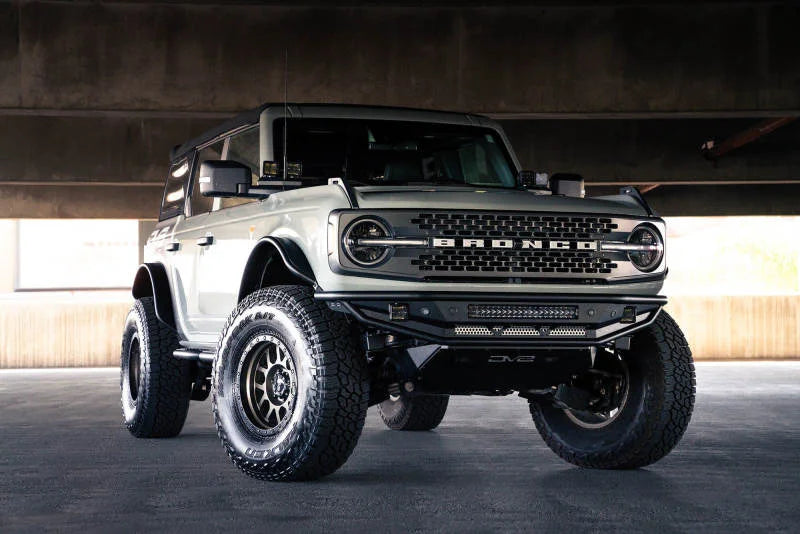 DV8 Offroad 21-22 Ford Bronco Competition Series Front Bumper - Side View