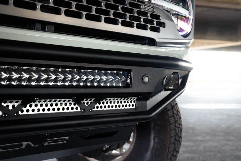 DV8 Offroad 21-22 Ford Bronco Competition Series Front Bumper - Installation View