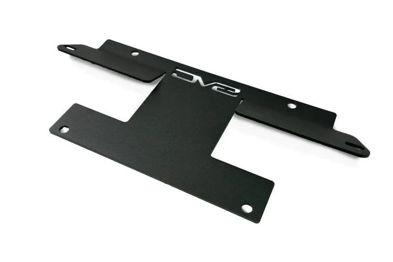 DV8 Offroad 21-22 Ford Bronco Factory Front Bumper Licence Relocation Bracket - Front - Back View