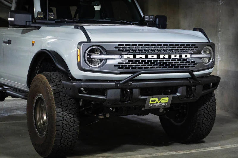 DV8 Offroad 21-22 Ford Bronco Factory Front Bumper Licence Relocation Bracket - Front - Additional View 7