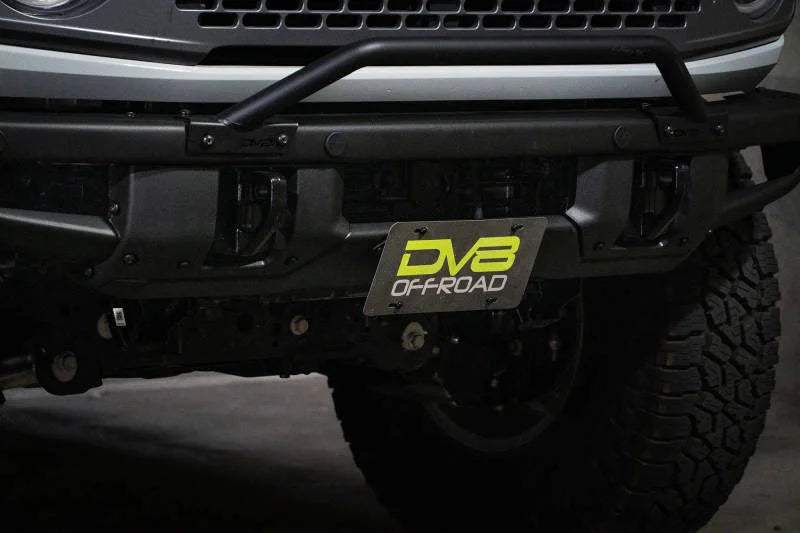DV8 Offroad 21-22 Ford Bronco Factory Front Bumper Licence Relocation Bracket - Front - Additional View 8