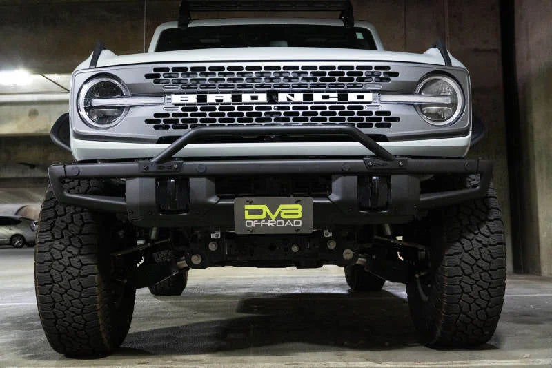 DV8 Offroad 21-22 Ford Bronco Factory Front Bumper Licence Relocation Bracket - Front - Additional View 10