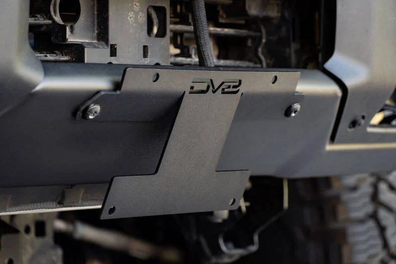 DV8 Offroad 21-22 Ford Bronco Factory Front Bumper Licence Relocation Bracket - Front - Additional View 13