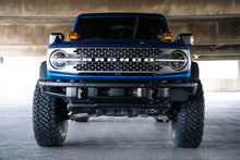 Load image into Gallery viewer, DV8 Offroad 21-22 Ford Bronco Factory Front Bumper License Relocation Bracket - Side - Back View