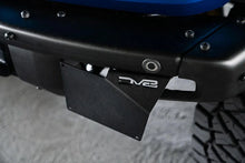 Load image into Gallery viewer, DV8 Offroad 21-22 Ford Bronco Factory Front Bumper License Relocation Bracket - Side - Installation View