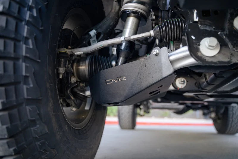 DV8 Offroad 21-22 Ford Bronco Front Lower Control Arm Skid Plate - Installation View