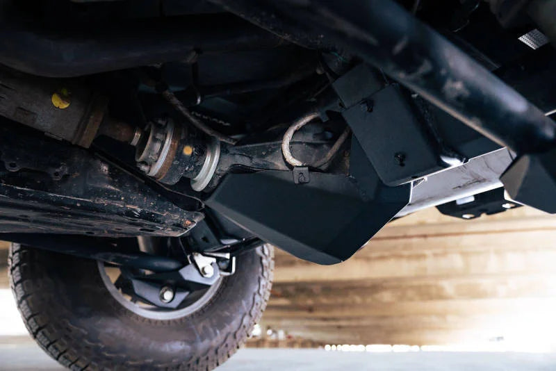 DV8 Offroad 21-22 Ford Bronco Rear Differential Skid Plate - Installation View
