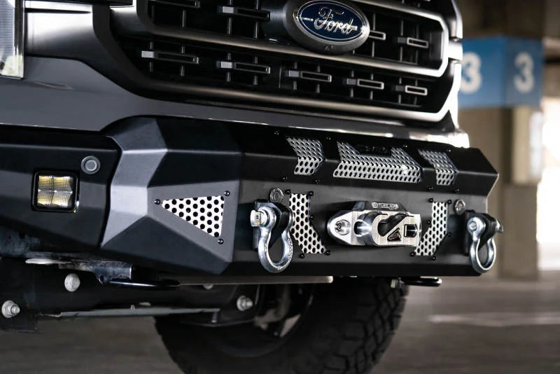 DV8 Offroad 21-22 Ford F-150 MTO Series Winch Front Bumper - Side View