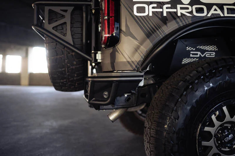 DV8 Offroad 21-23 Ford Bronco Competition Series Rear Bumper - Side View