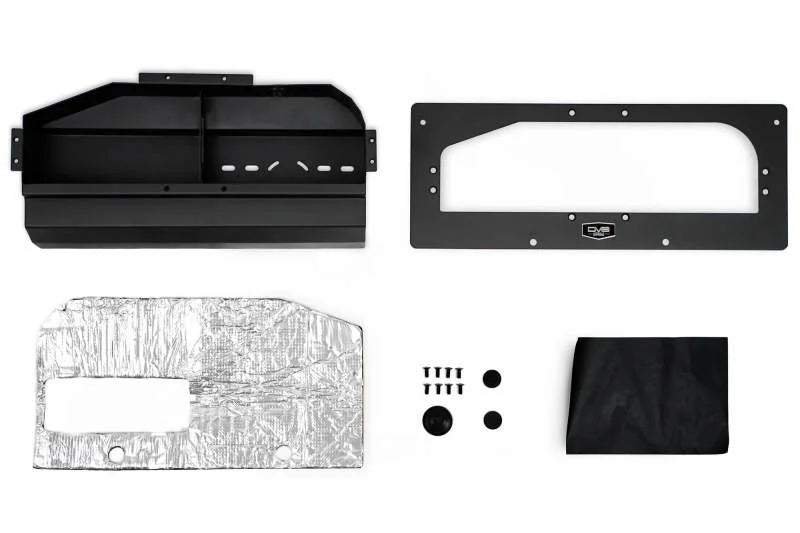 DV8 Offroad 21-23 Ford Bronco (Exc. Bronco Raptor) Air Compressor Mount & Storage Box - Side View