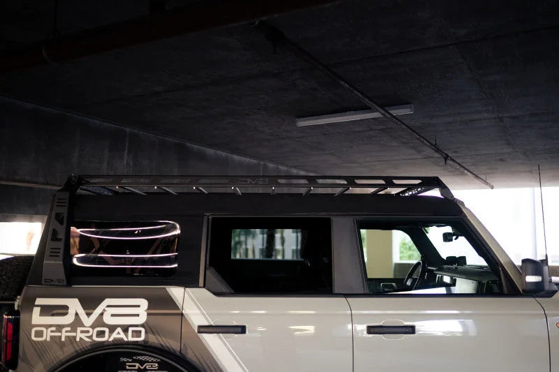 DV8 Offroad 21-23 Ford Bronco Soft Top Roof Rack - Installation View