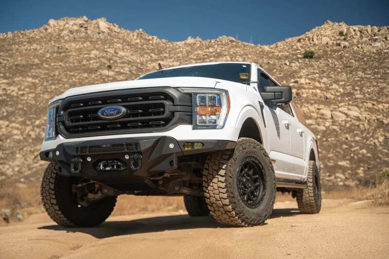 DV8 Offroad 21-23 Ford F150 Spec Series Front Bumper - Installation View