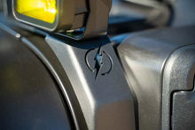 Load image into Gallery viewer, DV8 Offroad 21-23 Jeep Wrangler JL 4XE Dual Light Pod Mounts - Installation View