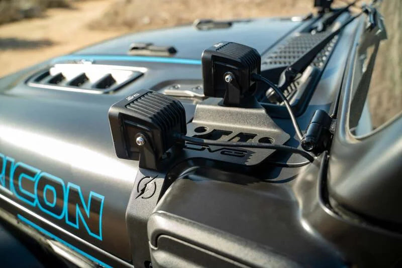DV8 Offroad 21-23 Jeep Wrangler JL 4XE Dual Light Pod Mounts - Additional View 10