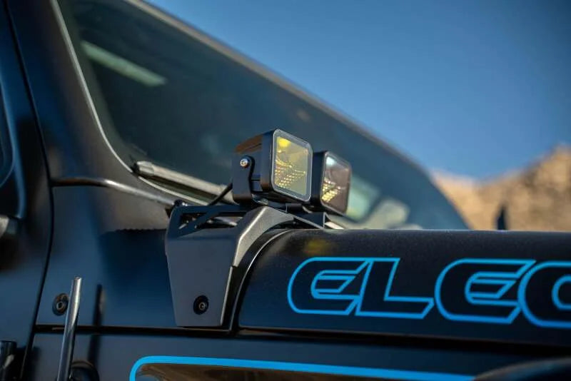 DV8 Offroad 21-23 Jeep Wrangler JL 4XE Dual Light Pod Mounts - Additional View 14