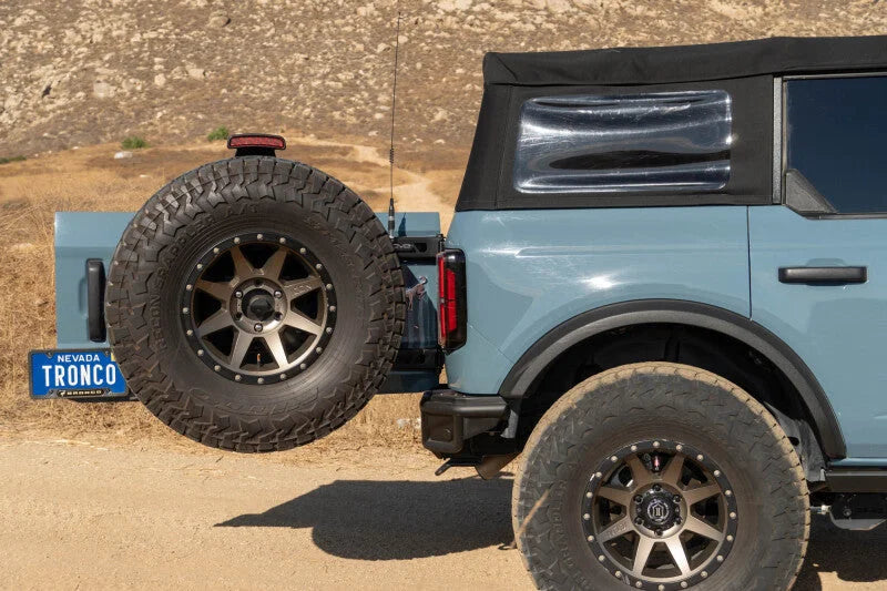 DV8 Offroad 21-24 Ford Bronco Tire Carrier - Side View