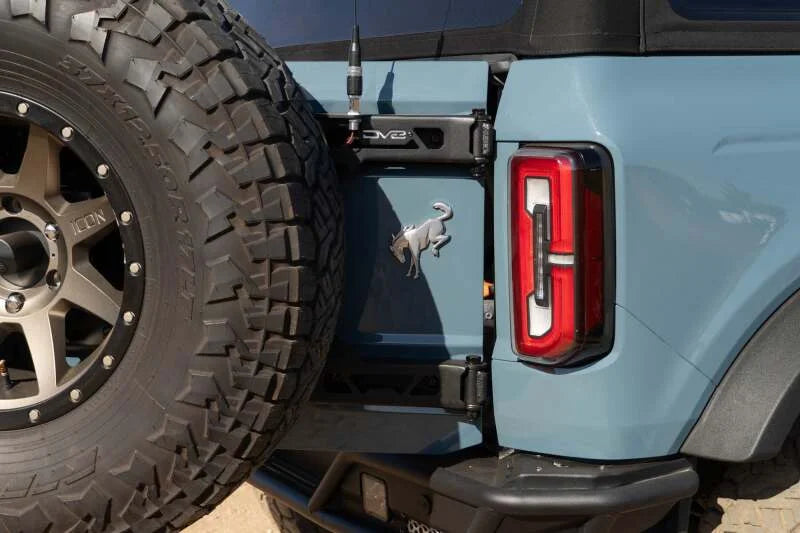 DV8 Offroad 21-24 Ford Bronco Tire Carrier - Back View