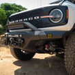 Load image into Gallery viewer, DV8 Offroad 21+ Ford Bronco MTO V2 Front Bumper - Installation View